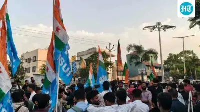 NSUI and ABVP activists clash outside BJP office in Ranchi over NEET paper leak row