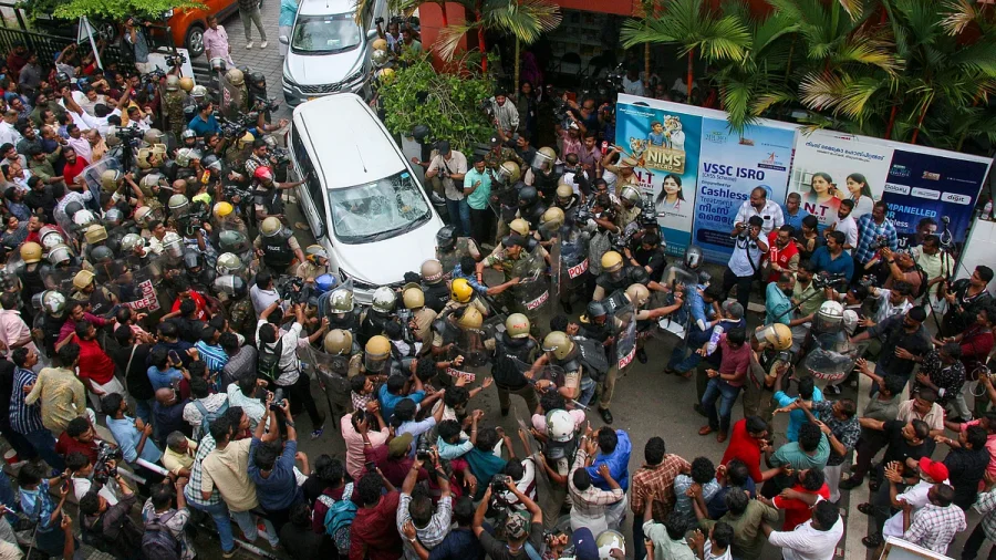 Chennithala blames CPM for attack on ED vehicles during Kerala raids