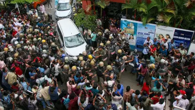 Chennithala blames CPM for attack on ED vehicles during Kerala raids