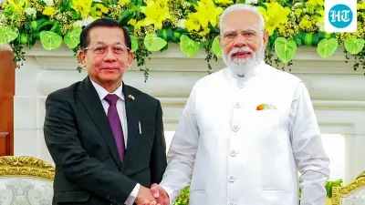 PM Modi holds talks with Myanmar President Aung Hlaing at Delhi's Hyderabad House