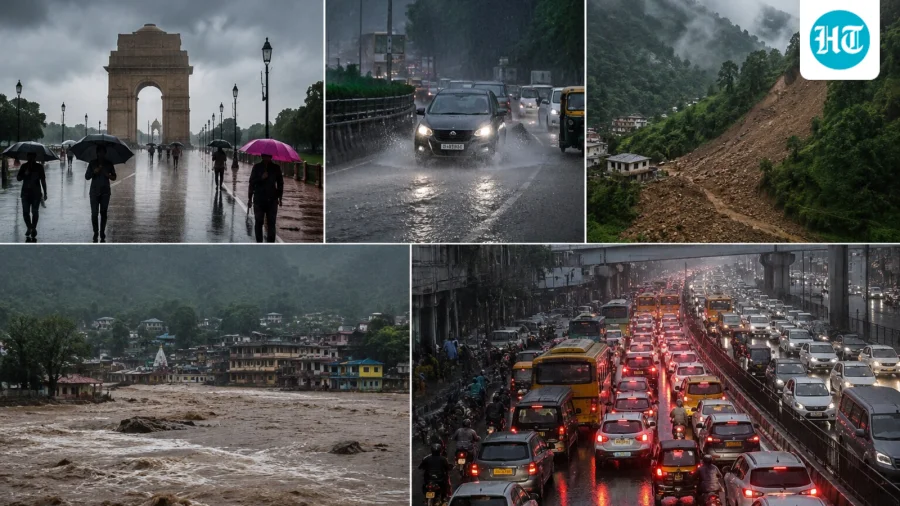 Weather, rain LIVE updates: Rainfall in Delhi as monsoon inches closer to city, IMD issues red alert