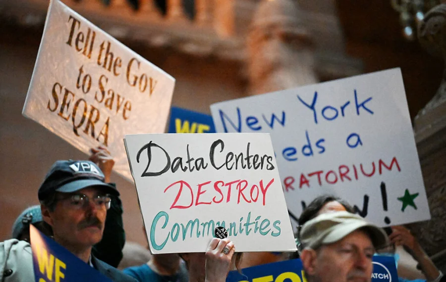 New York bans data center construction for a year, rattling AI industry